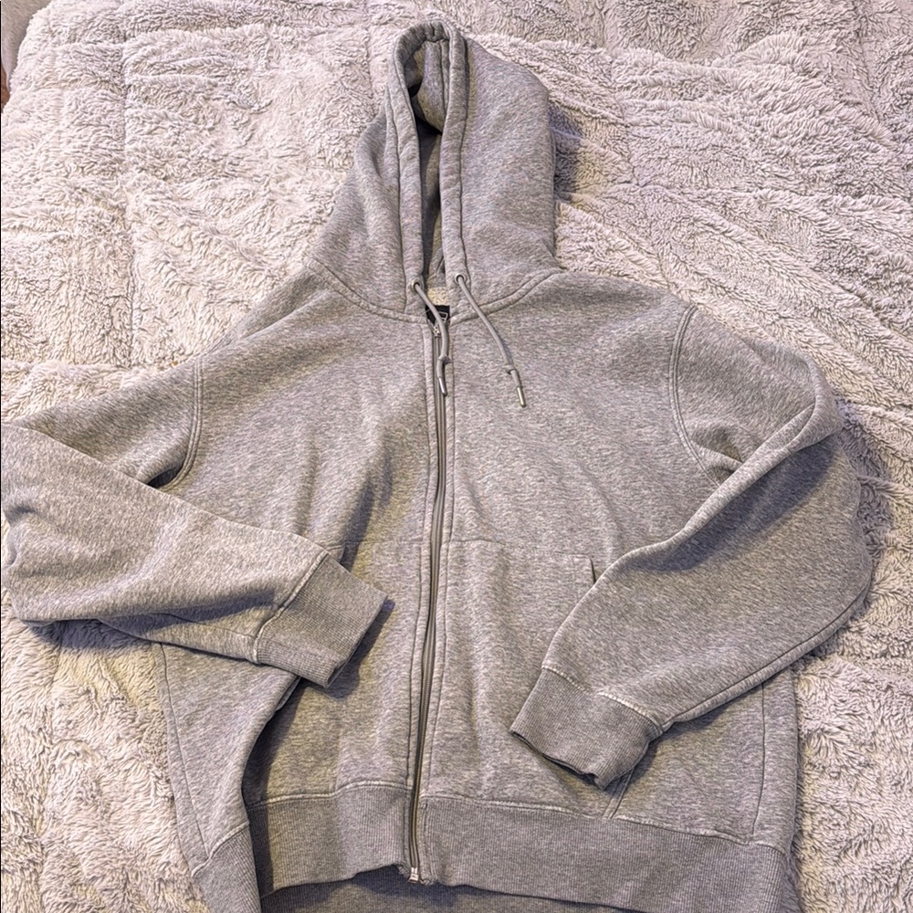 grey zip up